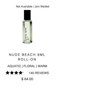 Limited Edition, Riddleoil.com, Nude Beach 8ml Roll-on, Unavailable, Waitlisted